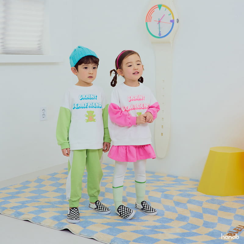 Hanab - Korean Children Fashion - #designkidswear - Bear Friends Top Bottom Set - 2