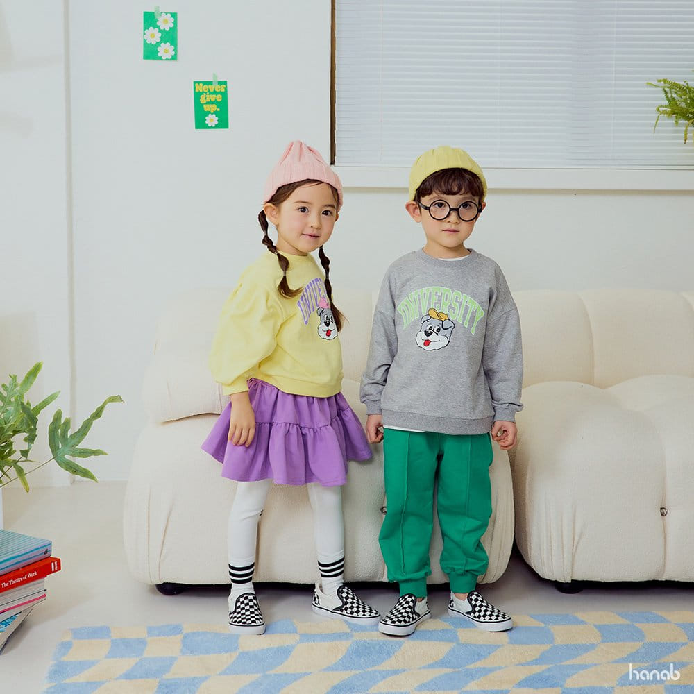 Hanab - Korean Children Fashion - #discoveringself - University Top Bottom Set - 10