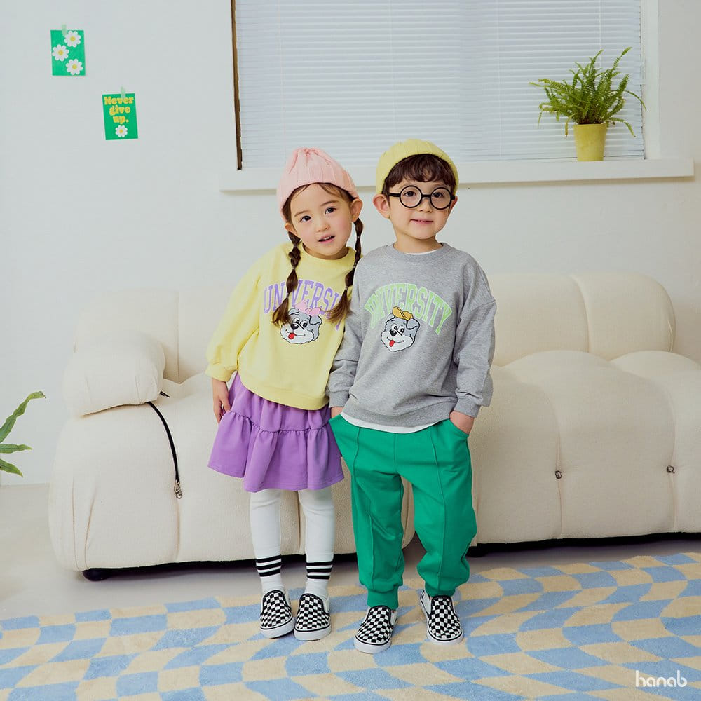 Hanab - Korean Children Fashion - #fashionkids - University Top Bottom Set - 11