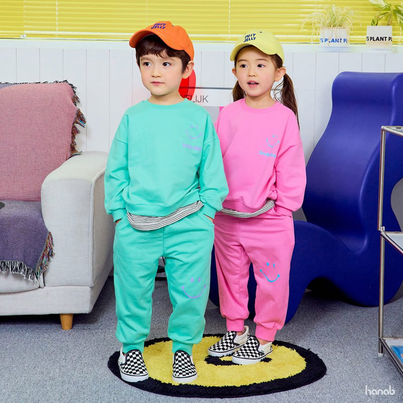 Hanab - Korean Children Fashion - #kidsshorts - Smile Day Top Bottom Set - 2