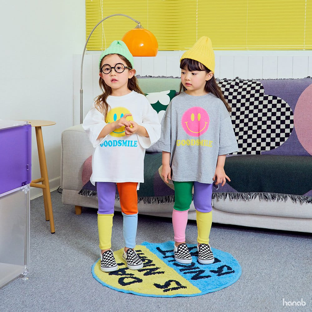 Hanab - Korean Children Fashion - #kidzfashiontrend - Color Smile Tee Set - 3