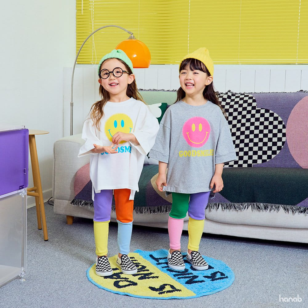 Hanab - Korean Children Fashion - #littlefashionista - Color Smile Tee Set - 5