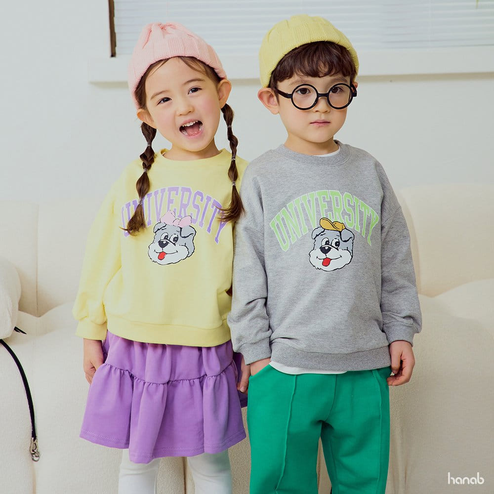 Hanab - Korean Children Fashion - #littlefashionista - University Top Bottom Set - 2