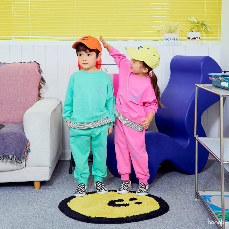 Hanab - Korean Children Fashion - #littlefashionista - Smile Day Top Bottom Set - 6