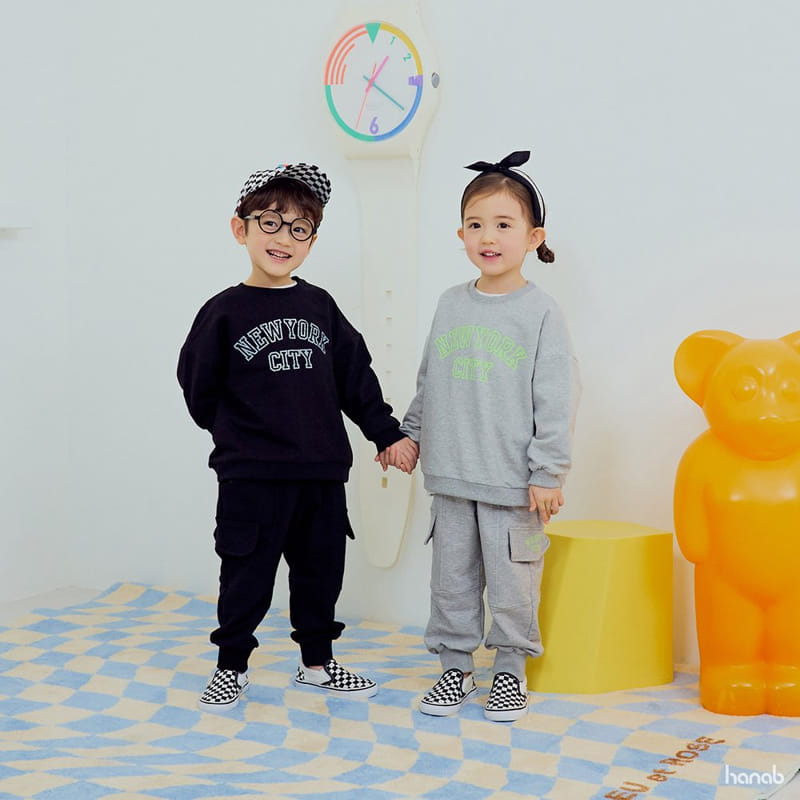 Hanab - Korean Children Fashion - #littlefashionista - New York Top Bottom Set - 3