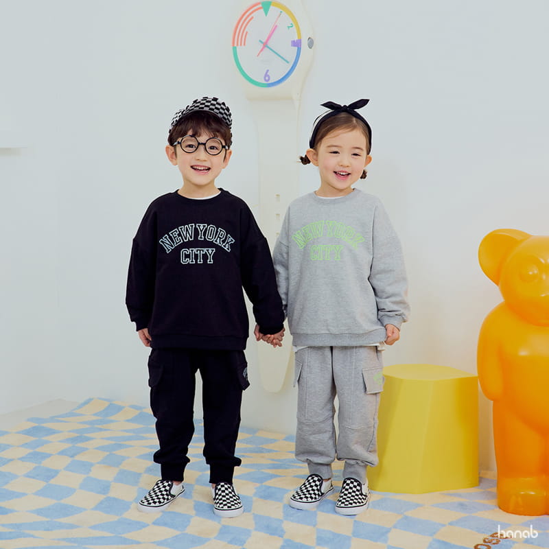 Hanab - Korean Children Fashion - #littlefashionista - Newyork Cargo Top Bottom Set - 7