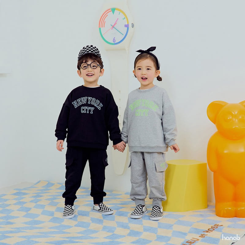 Hanab - Korean Children Fashion - #littlefashionista - New York Top Bottom Set - 4
