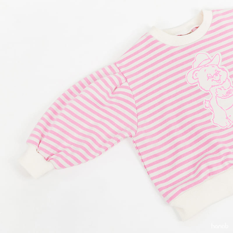 Hanab - Korean Children Fashion - #magicofchildhood - Bear Stripes Top Bottom Set - 9