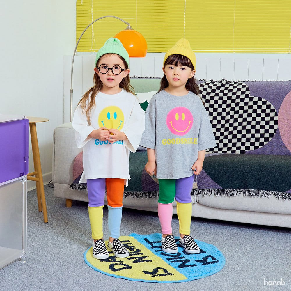 Hanab - Korean Children Fashion - #minifashionista - Color Smile Tee Set - 7