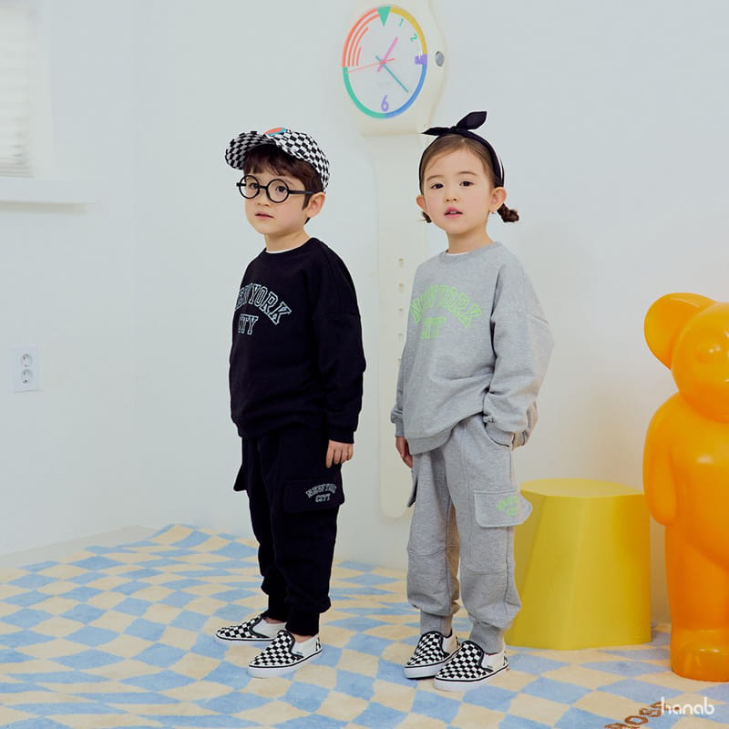 Hanab - Korean Children Fashion - #minifashionista - New York Top Bottom Set - 5