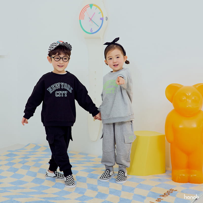 Hanab - Korean Children Fashion - #todddlerfashion - Newyork Cargo Top Bottom Set - 11
