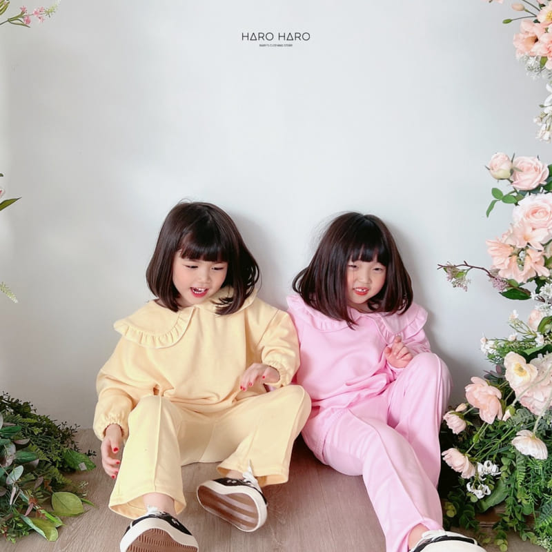 Haro Haro - Korean Children Fashion - #childrensboutique - Frill Collar Sweatshirt - 2