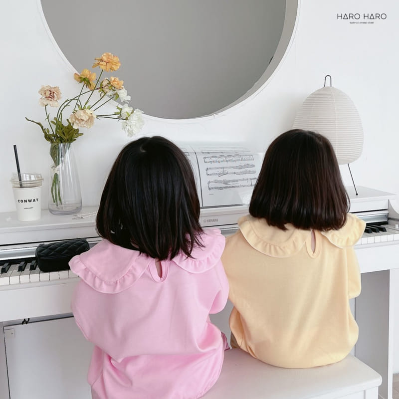 Haro Haro - Korean Children Fashion - #littlefashionista - Frill Collar Sweatshirt - 10