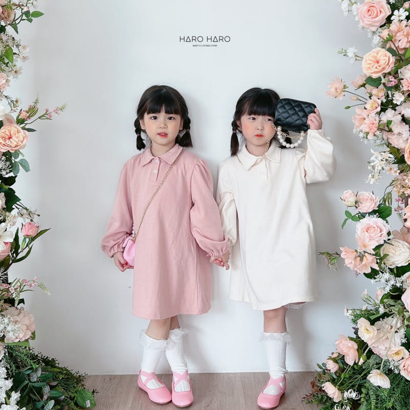 Haro Haro - Korean Children Fashion - #minifashionista - Ballon Collar One-piece - 2