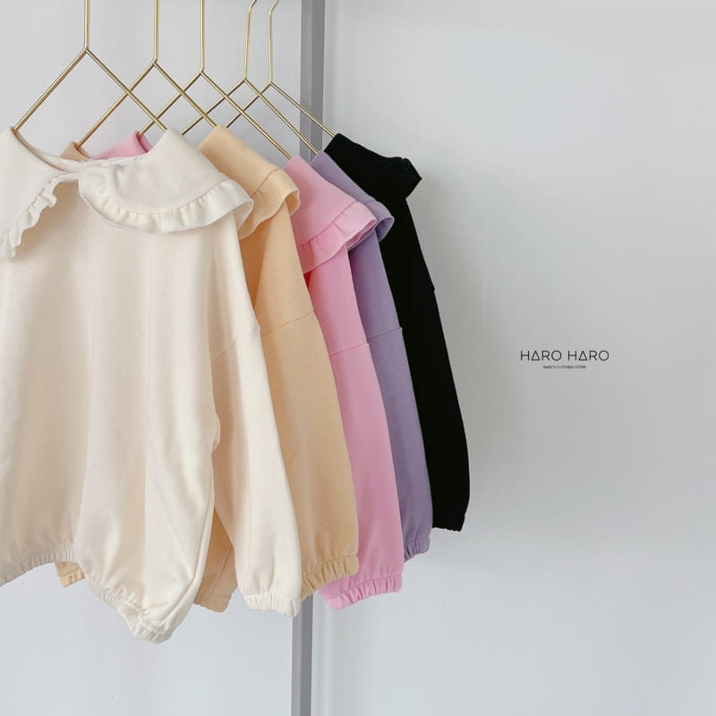 Haro Haro - Korean Children Fashion - #minifashionista - Frill Collar Sweatshirt - 12