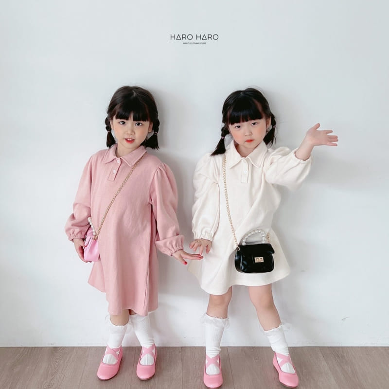 Haro Haro - Korean Children Fashion - #prettylittlegirls - Ballon Collar One-piece - 3