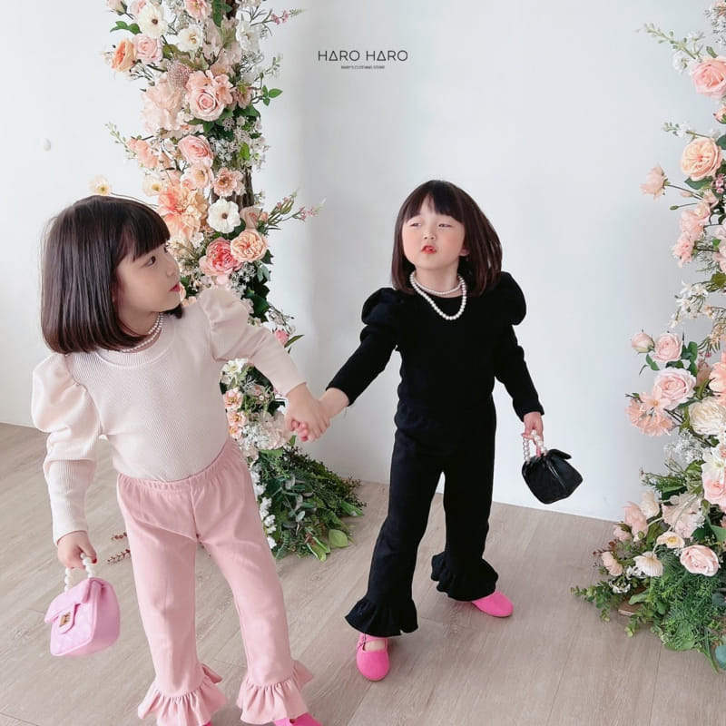 Haro Haro - Korean Children Fashion - #todddlerfashion - Lovely Puff Tee - 6