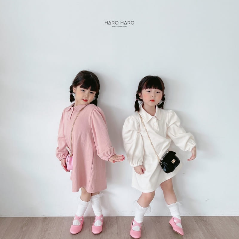 Haro Haro - Korean Children Fashion - #prettylittlegirls - Ballon Collar One-piece - 4