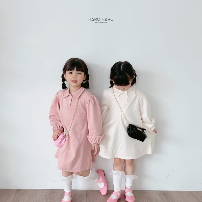 Haro Haro - Korean Children Fashion - #toddlerclothing - Ballon Collar One-piece - 5