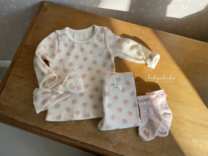 Hi Byebebe - Korean Baby Fashion - #onlinebabyboutique - Spring Flower Waffle Easywear - 4