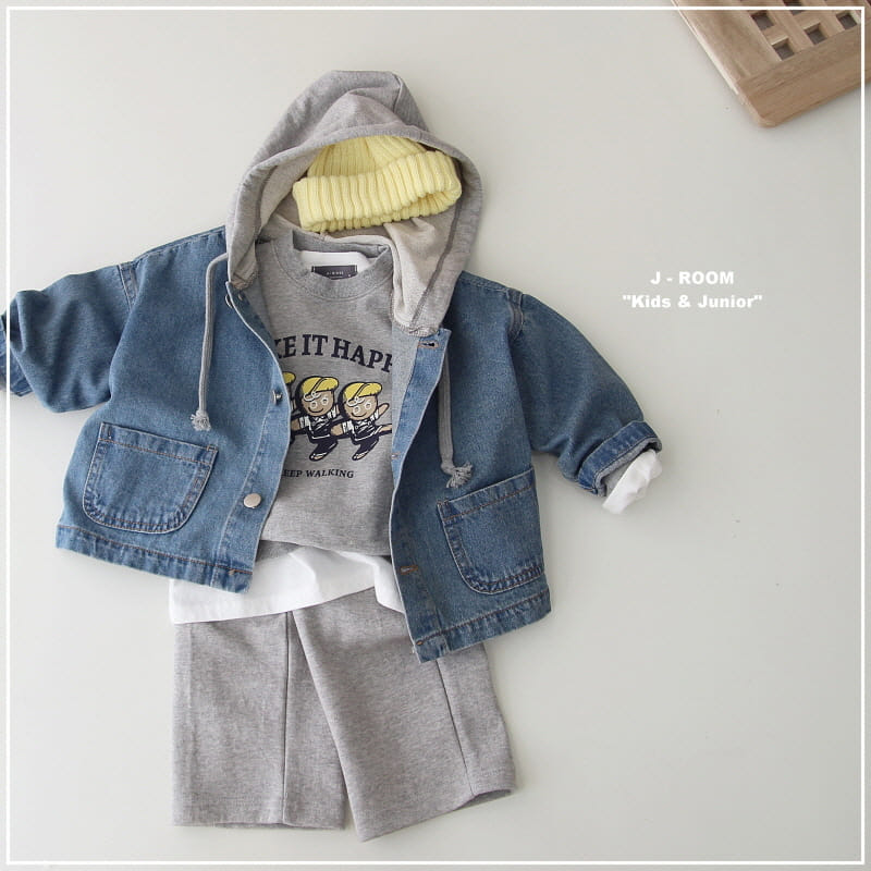 J-Room - Korean Children Fashion - #childofig - Hoody Denim Jacket - 6