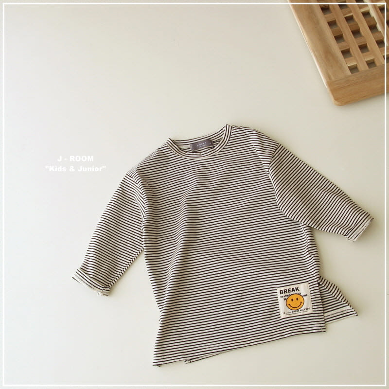 J-Room - Korean Children Fashion - #childrensboutique - Label Slit Long Tee - 8
