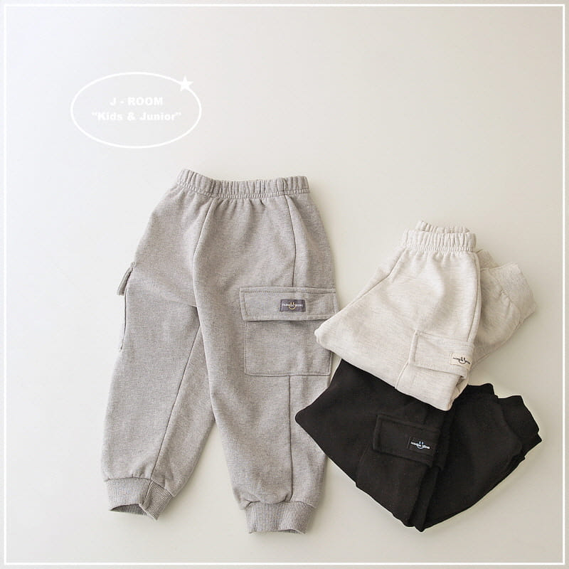 J-Room - Korean Children Fashion - #designkidswear - Label Terry Pants