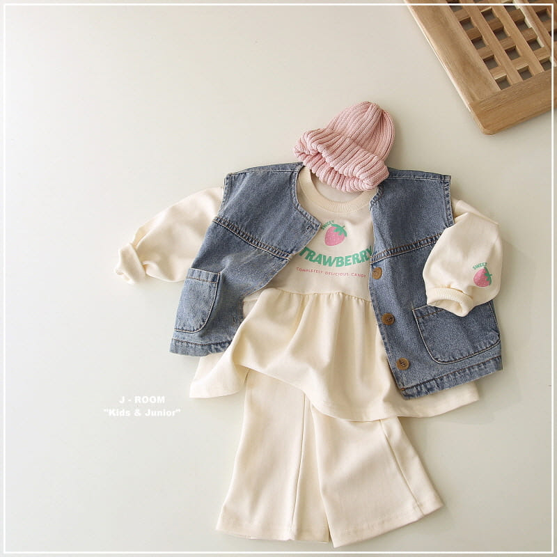 J-Room - Korean Children Fashion - #discoveringself - Drop Denim Vest - 7