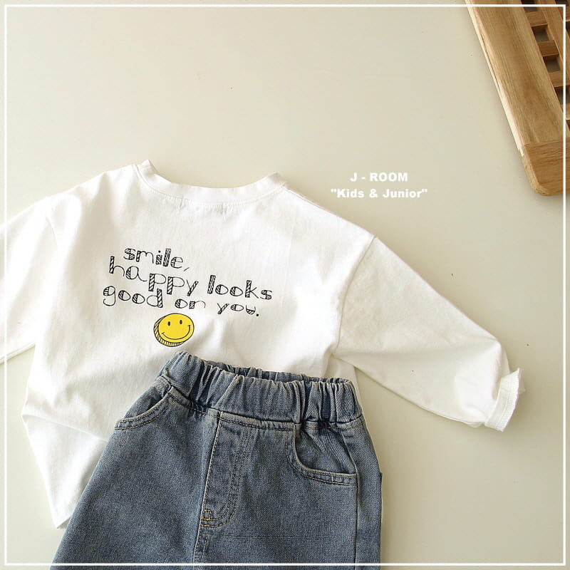 J-Room - Korean Children Fashion - #designkidswear - Lettering Smile Tee - 4