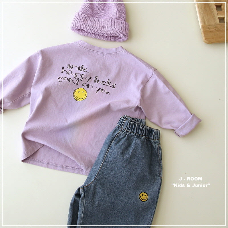 J-Room - Korean Children Fashion - #fashionkids - Lettering Smile Tee - 5