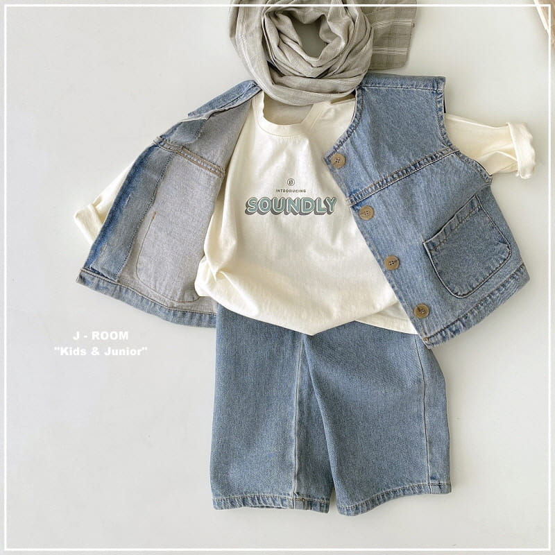J-Room - Korean Children Fashion - #kidsshorts - Wide Jeans - 6