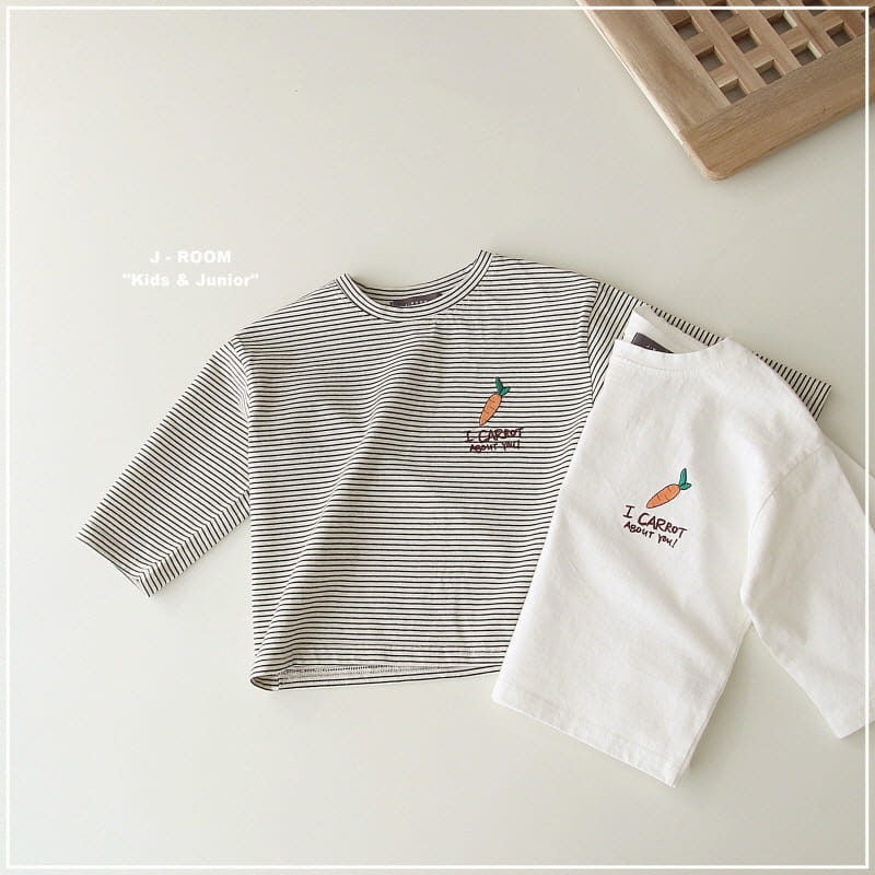 J-Room - Korean Children Fashion - #kidsstore - Carrot Embroidery Tee - 8