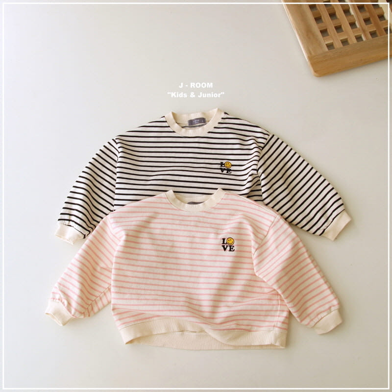 J-Room - Korean Children Fashion - #littlefashionista - Love Embrodiery Sweatshirt