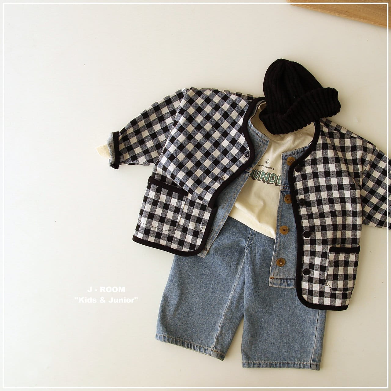 J-Room - Korean Children Fashion - #minifashionista - Check Piping Cardigan - 4