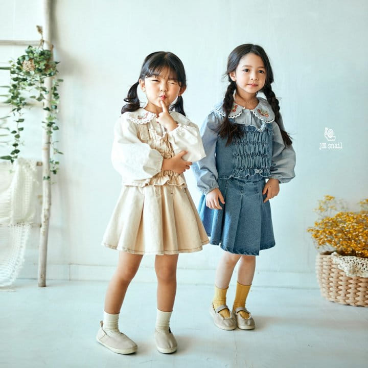 JM Snail - Korean Children Fashion - #Kfashion4kids - Smog Denim Vest Blue - 9