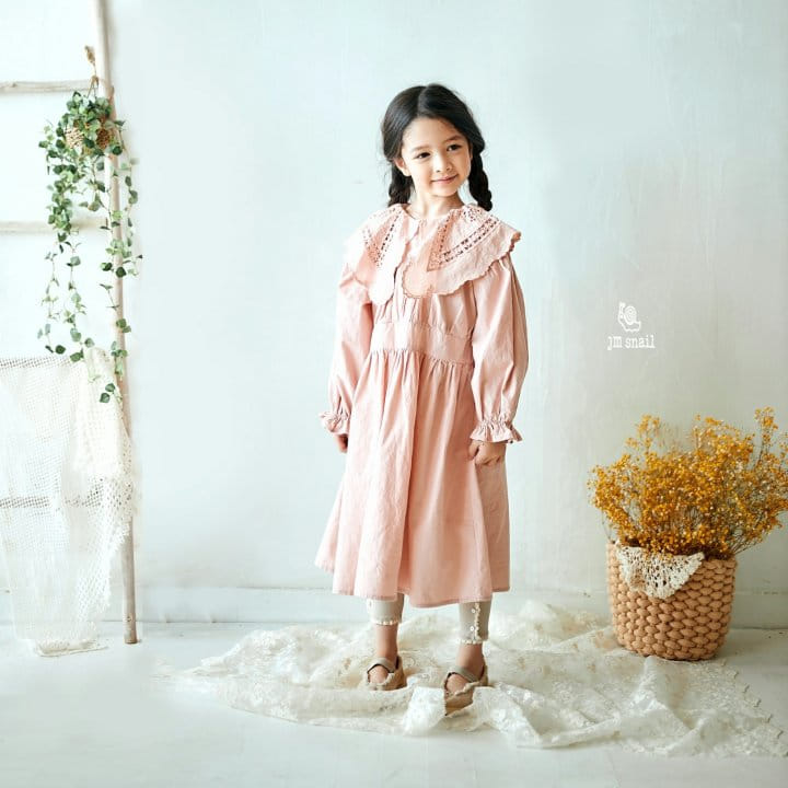 JM Snail - Korean Children Fashion - #Kfashion4kids - Luna Big Collar One-piece