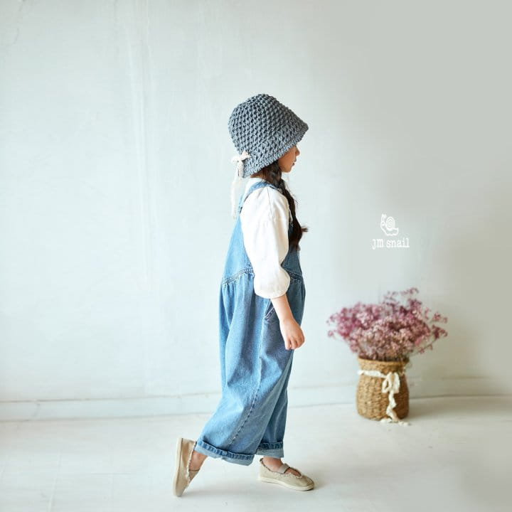 JM Snail - Korean Children Fashion - #Kfashion4kids - Denim Pocket Dungarees Pants - 11