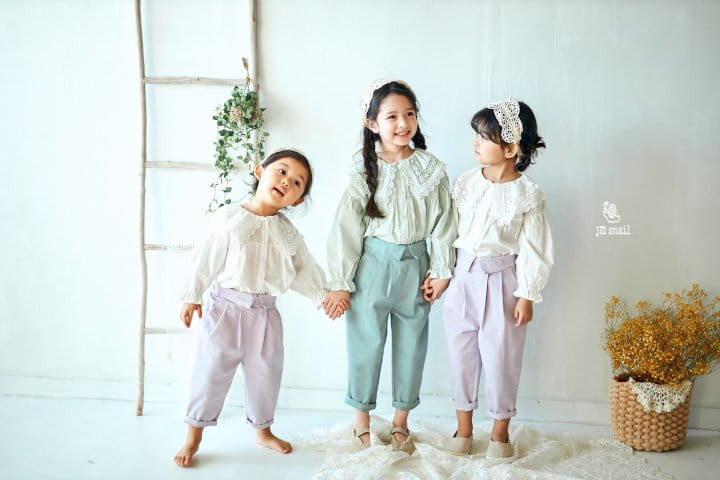 JM Snail - Korean Children Fashion - #childofig - Lace Collar Blouse - 6