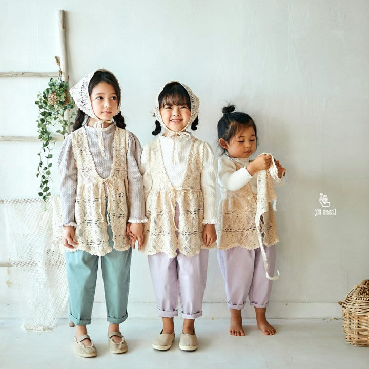 JM Snail - Korean Children Fashion - #childofig - Lace Long Vest - 5