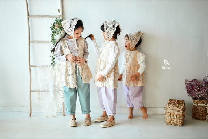 JM Snail - Korean Children Fashion - #childrensboutique - Lace Long Vest - 6