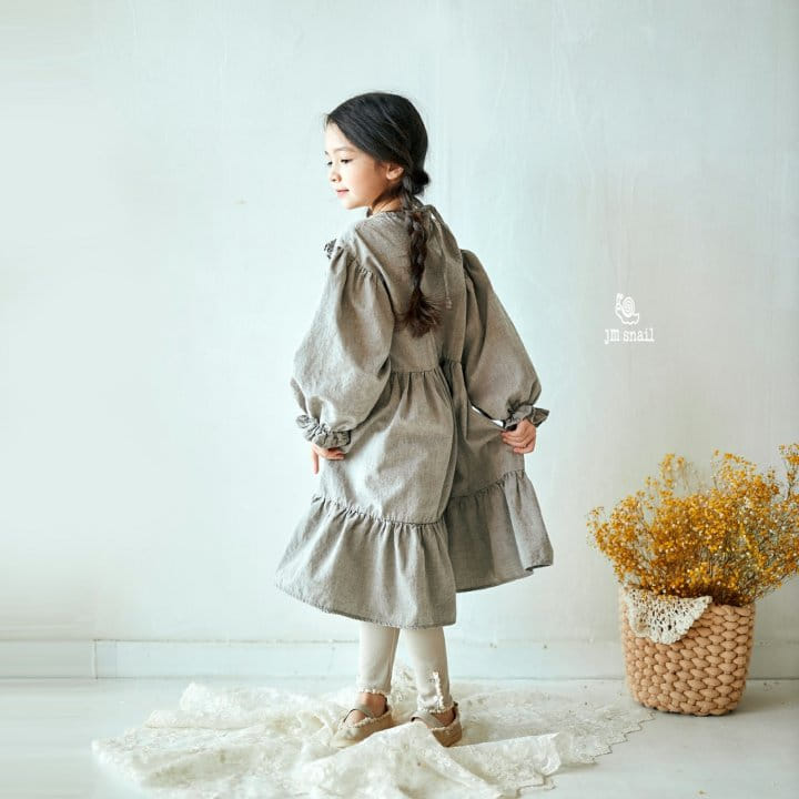 JM Snail - Korean Children Fashion - #discoveringself - Smog Shirring One-piece - 5