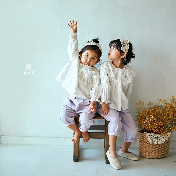 JM Snail - Korean Children Fashion - #fashionkids - Lace Collar Blouse - 10