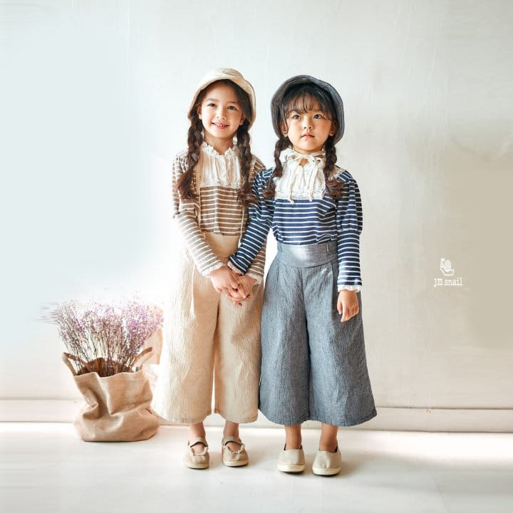 JM Snail - Korean Children Fashion - #kidsshorts - Shirley Stripes Blouse - 2