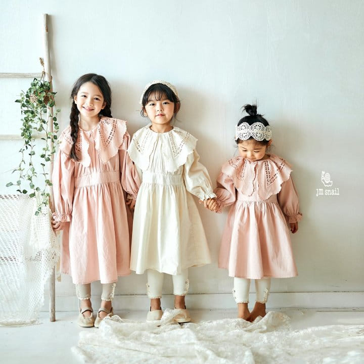JM Snail - Korean Children Fashion - #kidsshorts - Luna Big Collar One-piece - 12