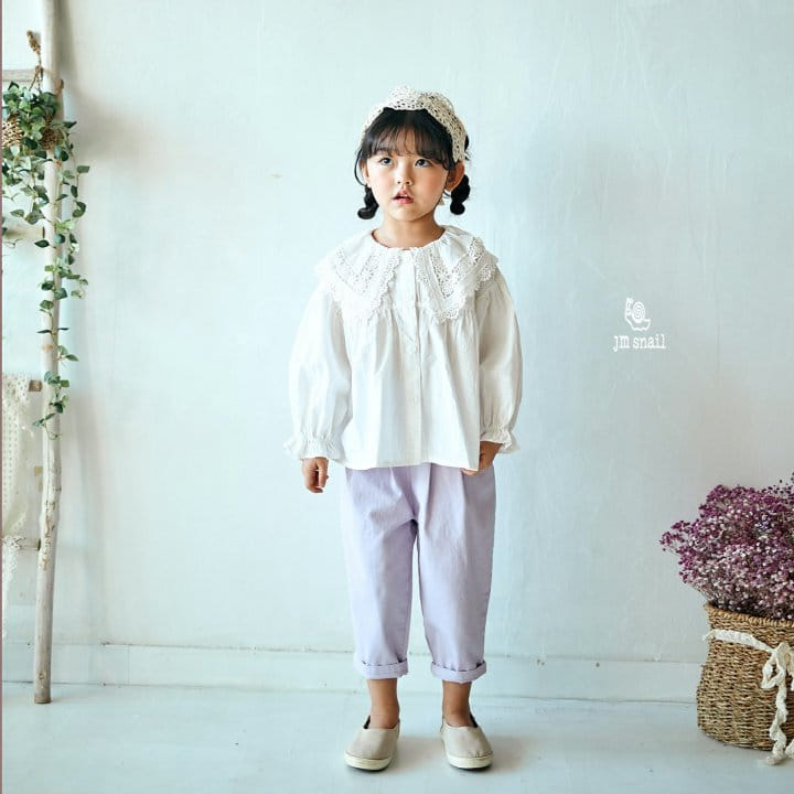 JM Snail - Korean Children Fashion - #kidsstore - Lace Collar Blouse - 12