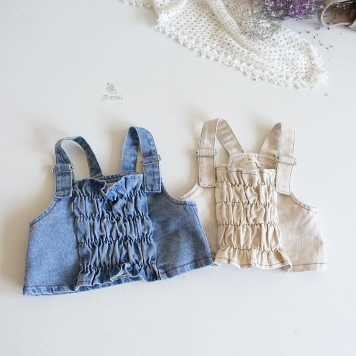 JM Snail - Korean Children Fashion - #littlefashionista - Smog Denim Vest Blue - 10