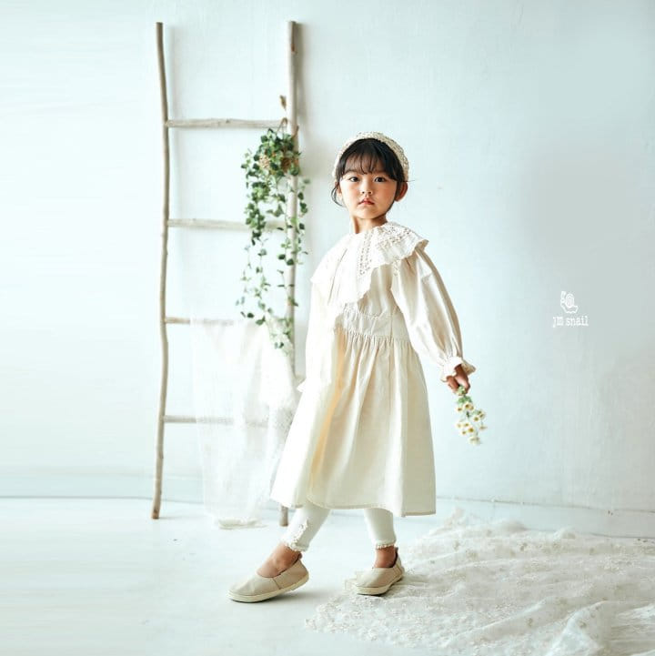 JM Snail - Korean Children Fashion - #littlefashionista - Luna Big Collar One-piece - 2