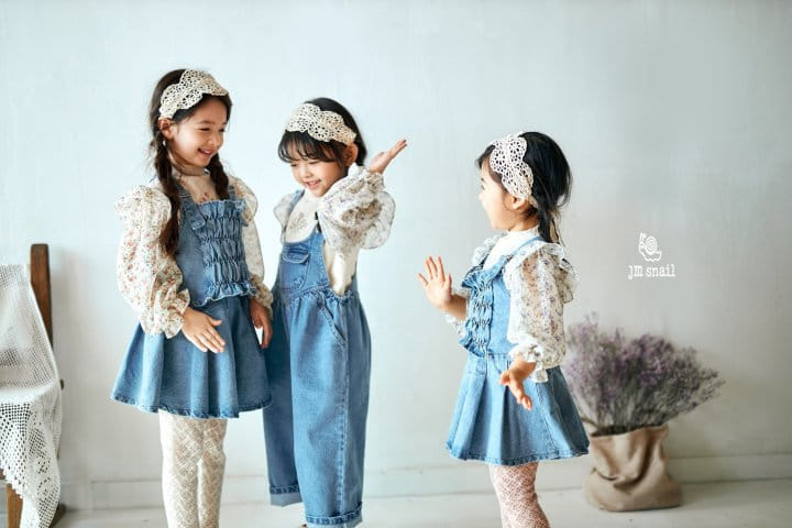 JM Snail - Korean Children Fashion - #magicofchildhood - Plare Wrinkle Skirt Denim - 4