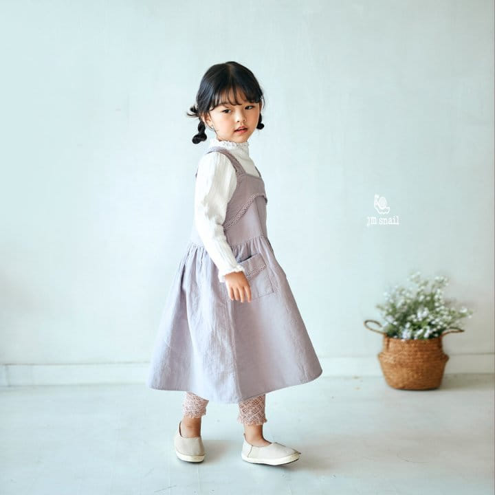 JM Snail - Korean Children Fashion - #prettylittlegirls - Pocket Vest One-piece - 3