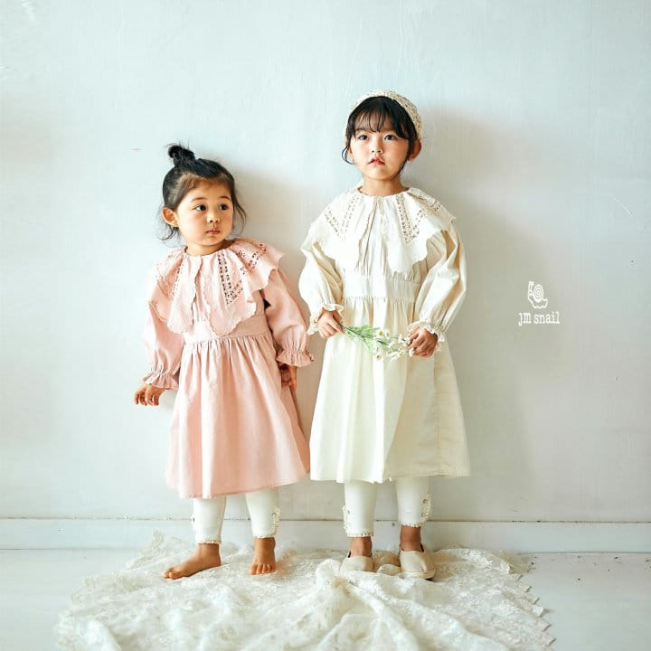 JM Snail - Korean Children Fashion - #prettylittlegirls - Luna Big Collar One-piece - 5